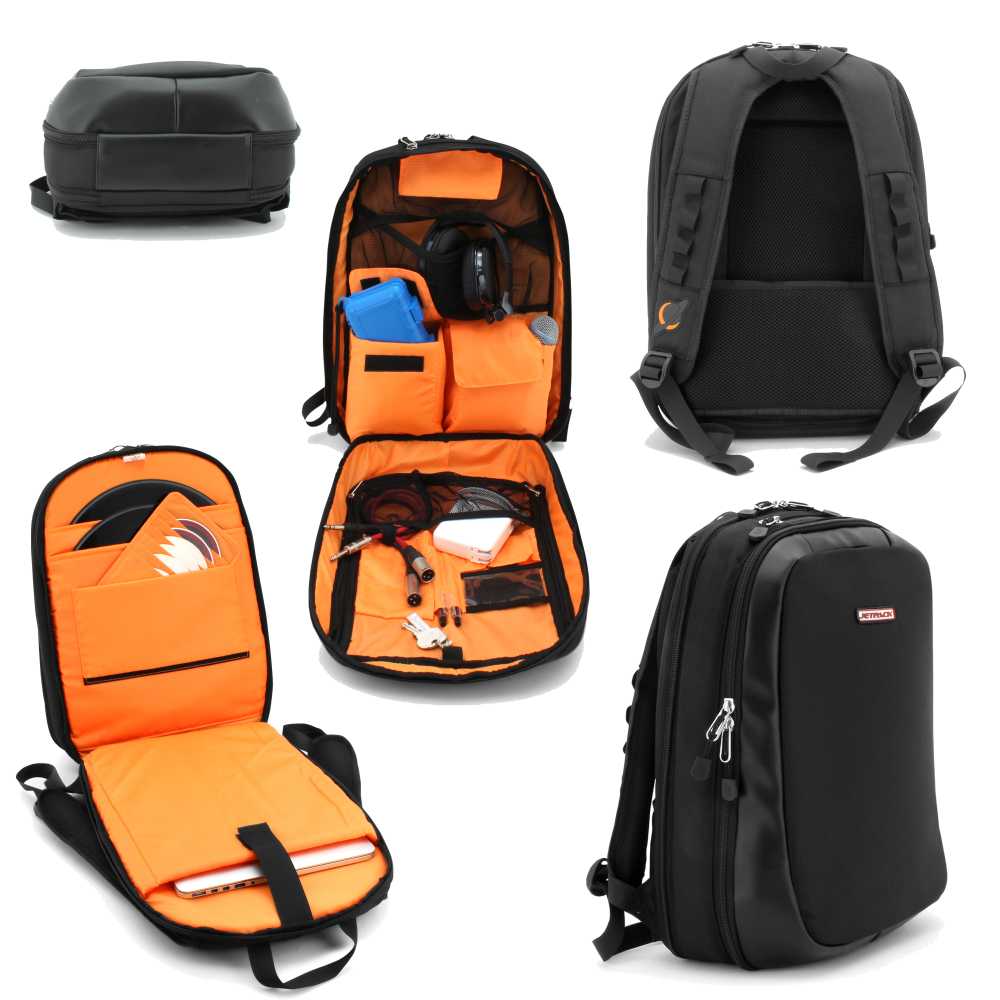 JetPack Slim - Compact Design DJ Backpack (Black) @ The DJ Hookup
