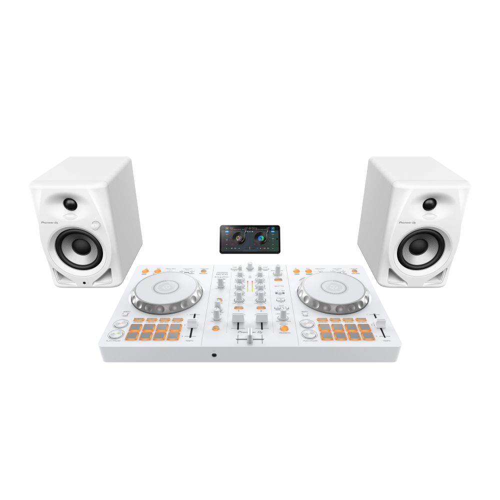 Pioneer DJ DDJ-FLX4 with Pioneer DJ DM-50D-W @ The DJ Hookup