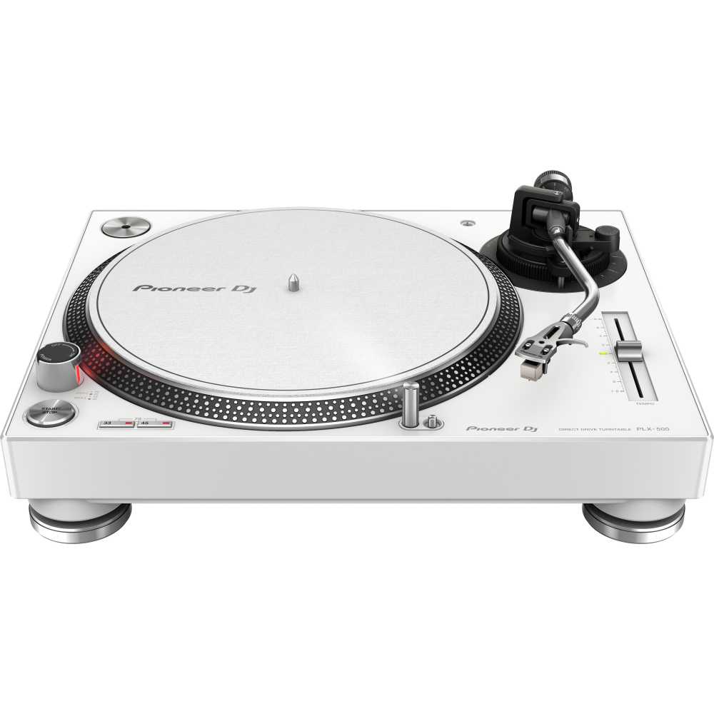 Black with Pair of Ortofon SM-17 Vinyl Label Slipmats Pioneer DJ PLX-500-K Direct Drive DJ Turntable