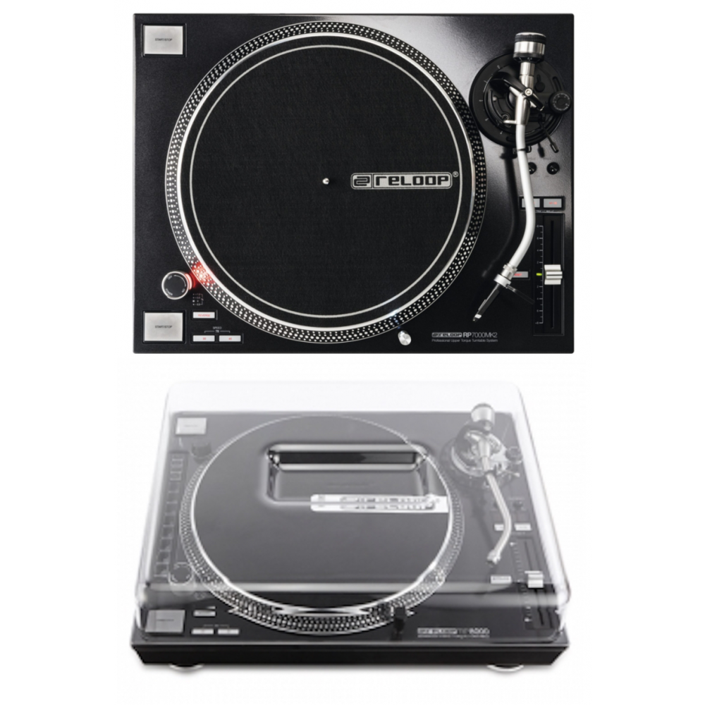 Reloop RP-7000 MK2 (Black) + Decksaver DS-PC-RPTURNTABLE Cover