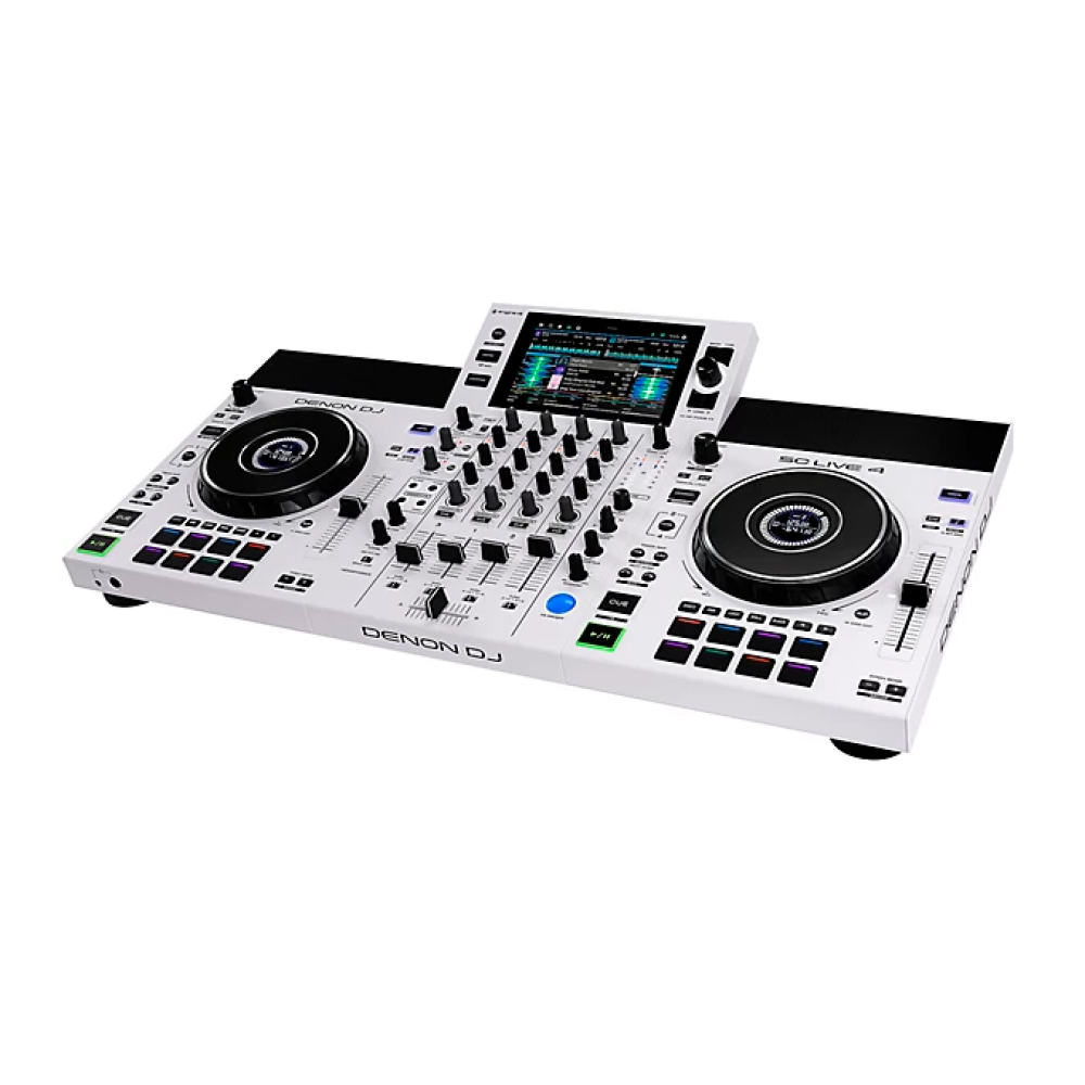 Denon DJ SC LIVE 4 - 4-Deck Standalone DJ Controller (White) @ The