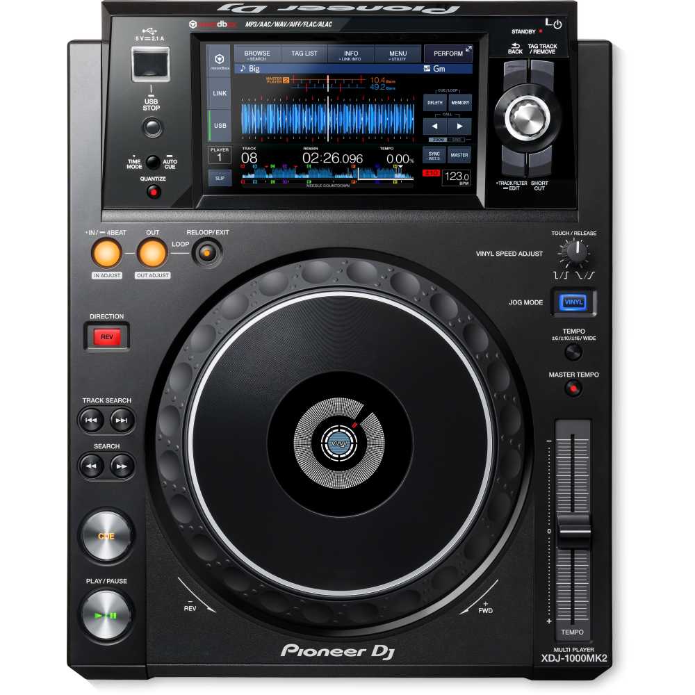 Pioneer DJ XDJ-1000MK2 + Decksaver DS-PC-XDJ1000 Cover Bundle @ The DJ  Hookup