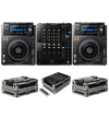 Pioneer DJ DJM-750MK2 + XDJ-1000MK2 + Odyssey FZCDJ and FZ12MIXXD Case Bundle