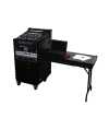 Odyssey FZ1116WDLXBL - All Black Label Deluxe Combo Rack with Side Table & Wheels