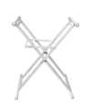 Odyssey LTBXSWHT - Heavy-Duty Double Braced Luxe Series White X-Stand