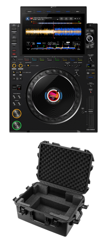 AlphaTheta CDJ-3000X + Odyssey VU3000XT Flight Case Bundle