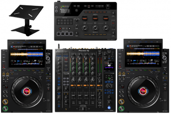 2x AlphaTheta CDJ-3000X + Pioneer DJ DJM-A9 + RMX-IGNITE and Stand Bundle