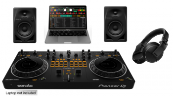 Pioneer DJ DDJ-REV1 "DJ Starter Bundle" with DM-40-D Monitors and HDJ-X5-K Headphones
