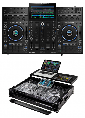 Denon DJ Prime 4+ + Odyssey FZGSPRIME4BL Case Bundle