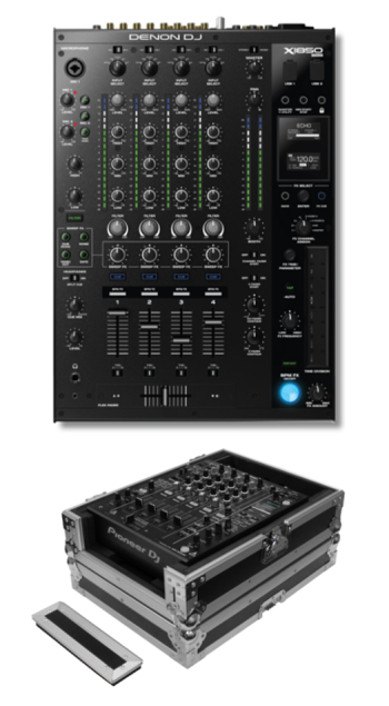 Denon DJ X1850 Prime Mixer + Odyssey FZ12MIXXD Case Bundle