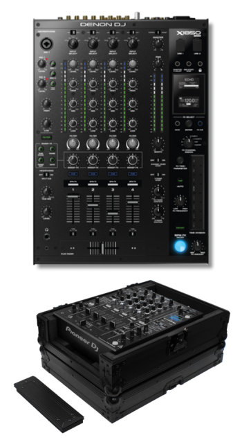 Denon DJ X1850 Prime Mixer + Odyssey FZ12MIXXDBL Case Bundle