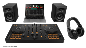 Pioneer DJ DDJ-FLX4 "DJ Starter Bundle" with DM-40-D Monitors and HDJ-X5-K Headphones