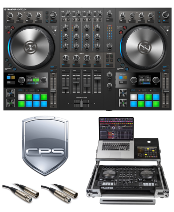 Native Instruments Traktor Kontrol S4 MK3 "PROtection" Bundle with Case, Cables and 2 Year Accidental Warranty