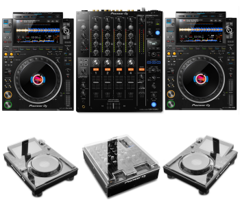 Pioneer DJ CDJ-3000 + Pioneer DJ DJM-750MK2 and Decksaver Covers Bundle