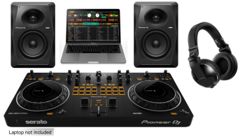 Pioneer DJ DDJ-REV1 "DJ Starter Bundle" with Pioneer DJ VM-70 Monitors (Pair) and HDJ-X10-K Headphones