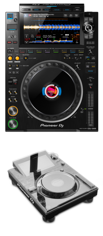 Pioneer DJ CDJ-3000 + Decksaver DS-PC-CDJ3000 Cover Bundle