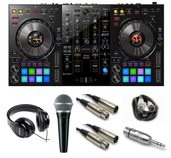 Pioneer DJ DDJ-800 "Gig Ready" Bundle with Headphones, Mic, XLR Cables and Mic Adaptor