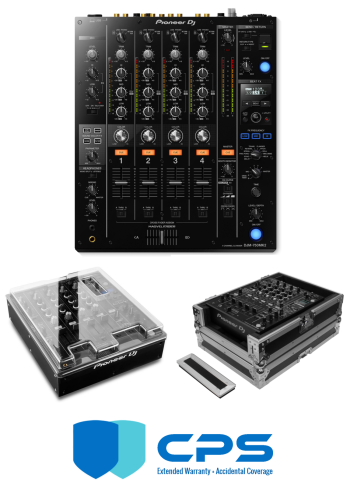 Pioneer DJ DJM-750MKII "PROtection" Bundle with Odyssey FZ12MIXXD Case, Decksaver Cover and 2 Year Accidental Coverage Warranty
