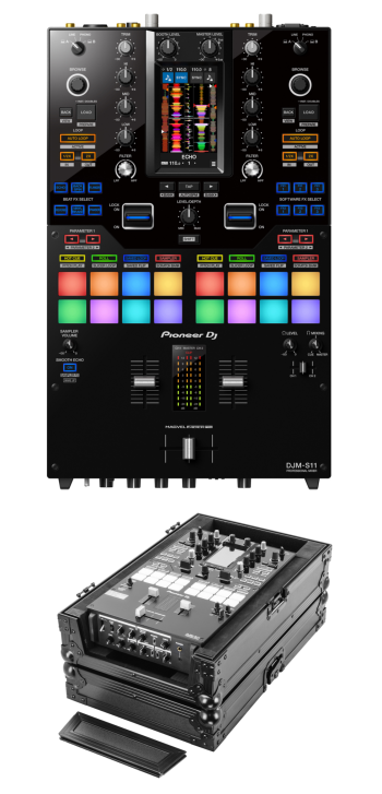 Pioneer DJ DJM-S11 + Odyssey FZDJMS11BL Case Bundle