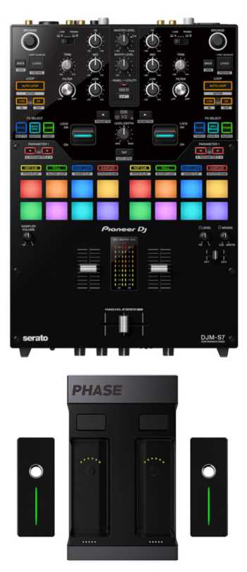 Pioneer DJ DJM-S7 Mixer + MWM Phase Essential Bundle 
