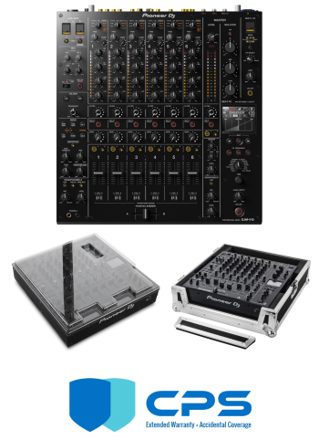 Pioneer DJ DJM-V10 "PROtection" Bundle with Odyssey FZDJMV10 Case, Decksaver Cover and 2 Year Accidental Coverage Warranty