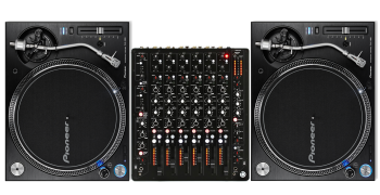 PLAYdifferently Model 1 Mixer + 2x Pioneer DJ PLX-1000 Turntables Bundle