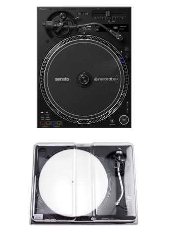 Pioneer DJ PLX-CRSS12 Turntable + Decksaver DS-PC-SL1200 Cover Bundle