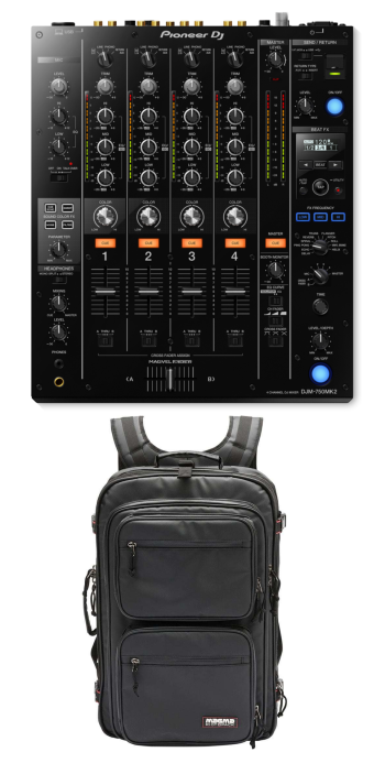 Pioneer DJ DJM-750MK2 + Magma MGA47880 Backpack Bundle