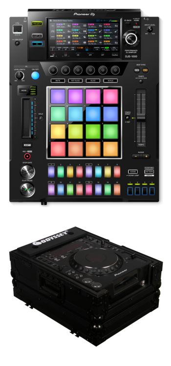 Pioneer DJ DJS-1000 + Odyssey FZCDJBL Case Bundle