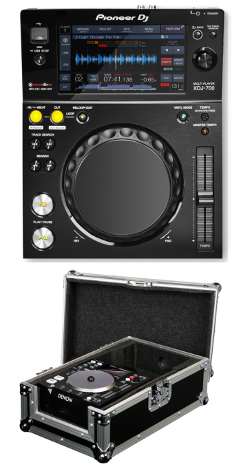 Pioneer DJ XDJ-700 + Odyssey FRCDIE Case Bundle