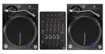 PLAYdifferently Model 1.4 Mixer + 2x Pioneer DJ PLX-1000 Turntables Bundle