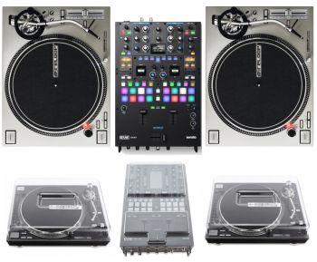 Rane Seventy Mixer + 2x Reloop RP-7000 MK2 Turntables (Silver) and Decksaver Covers Bundle 