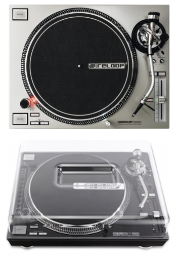 Reloop RP-7000 MK2 (Silver) + Decksaver DS-PC-RPTURNTABLE Cover Bundle