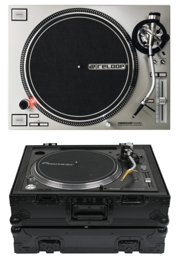 Reloop RP-7000 MK2 (Silver) + Odyssey FZ1200BL Case Bundle