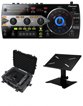Pioneer DJ RMX-1000 + Odyssey VURMX1000STS1 and Pioneer DJ DJC-STS1 Stand/Case Bundle