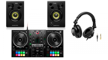Hercules Inpulse 500 Controller "DJ Starter Bundle" with Monitors and Headphones.