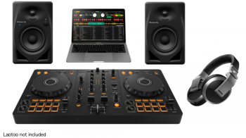 Pioneer DJ DDJ-FLX4 "DJ Starter Bundle" with DM-40D-BT Monitors and HDJ-X5 Headphones