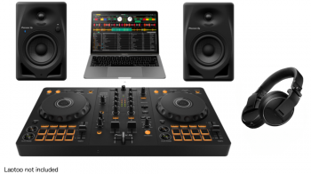 Pioneer DJ DDJ-FLX4 "DJ Starter Bundle" with DM-40D-BT Monitors and HDJ-X5-K Headphones