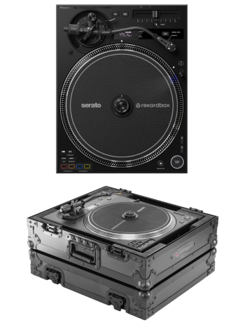 Pioneer DJ PLX-CRSS12 Turntable + Odyssey FZCRSS121200BL Case Bundle