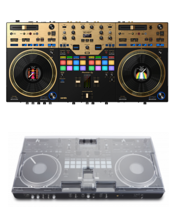 Pioneer DJ DDJ-REV7-N (Gold Edition) + Decksaver DS-PC-DDJREV7 Cover Bundle