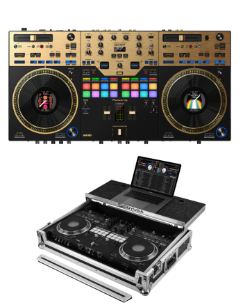 Pioneer DJ DDJ-REV7-N (Gold Edition) + Odyssey FZGSREV7W Case Bundle