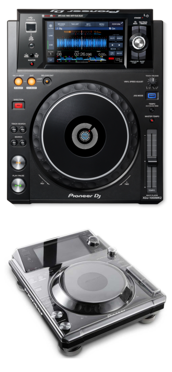 Pioneer DJ XDJ-1000MK2 + Decksaver DS-PC-XDJ1000 Cover Bundle