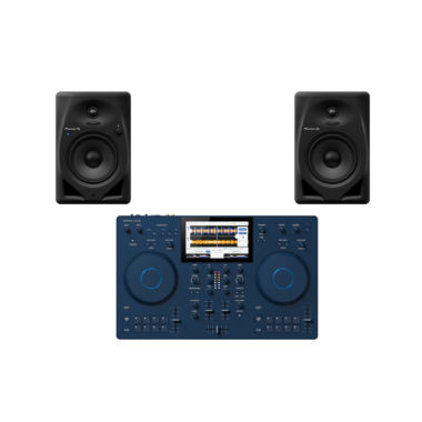 AlphaTheta OMNIS-DUO + Pioneer DJ DM-50D-BT (Pair, Black) Bundle