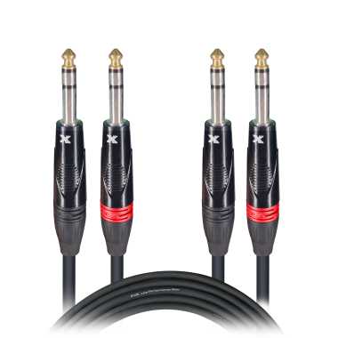 ProX XC-DTRS05 - 5 Ft. Balanced Dual 1/4" TRS-M to Dual 1/4" TRS-M High Performance Audio Cable