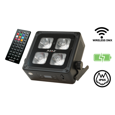 JMAZ MAD PAR 4IP - 60W RGBWA+UV LED Battery Powered Outdoor Uplight