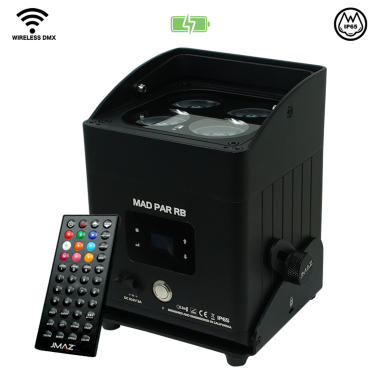 JMAZ MAD PAR RB - 80W RGBAL+C LED Swappable Battery Powered Outdoor Uplight