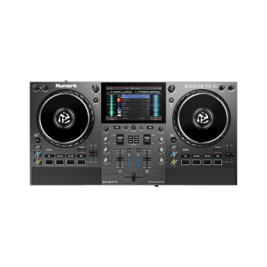 Numark Mixstream Pro GO - Battery-Powered Standalone Streaming DJ Controller with Amazon Music 