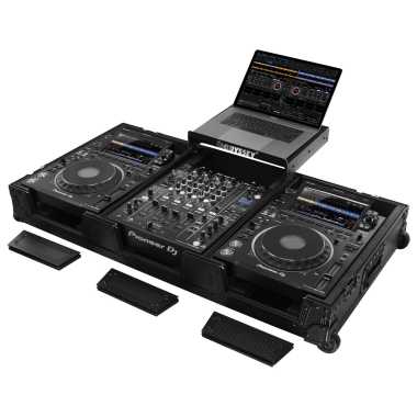 Odyssey 810141 - Industrial Board Glide Style Case Fitting Most 12″ DJ Mixers and Two Pioneer CDJ-3000