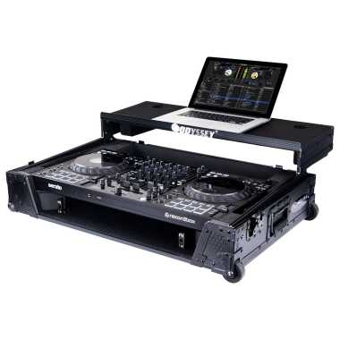 Odyssey 810GSFLX101UM2 - Pioneer DJ DDJ-FLX10 I-Board 1U Flight Case with Glide Style Laptop Platform and Wheels