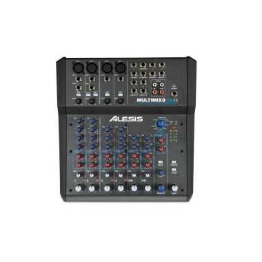 Alesis MultiMix 8 USB FX - 8-channel USB desktop Mixer with 4-XLR inputs, EQ, built-in Alesis FX and USB Stereo Output